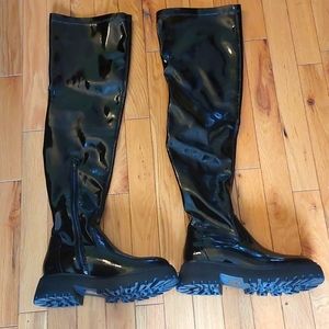 Call it Spring over-the-knee glossy finish boots size US 8 / 39 EUR